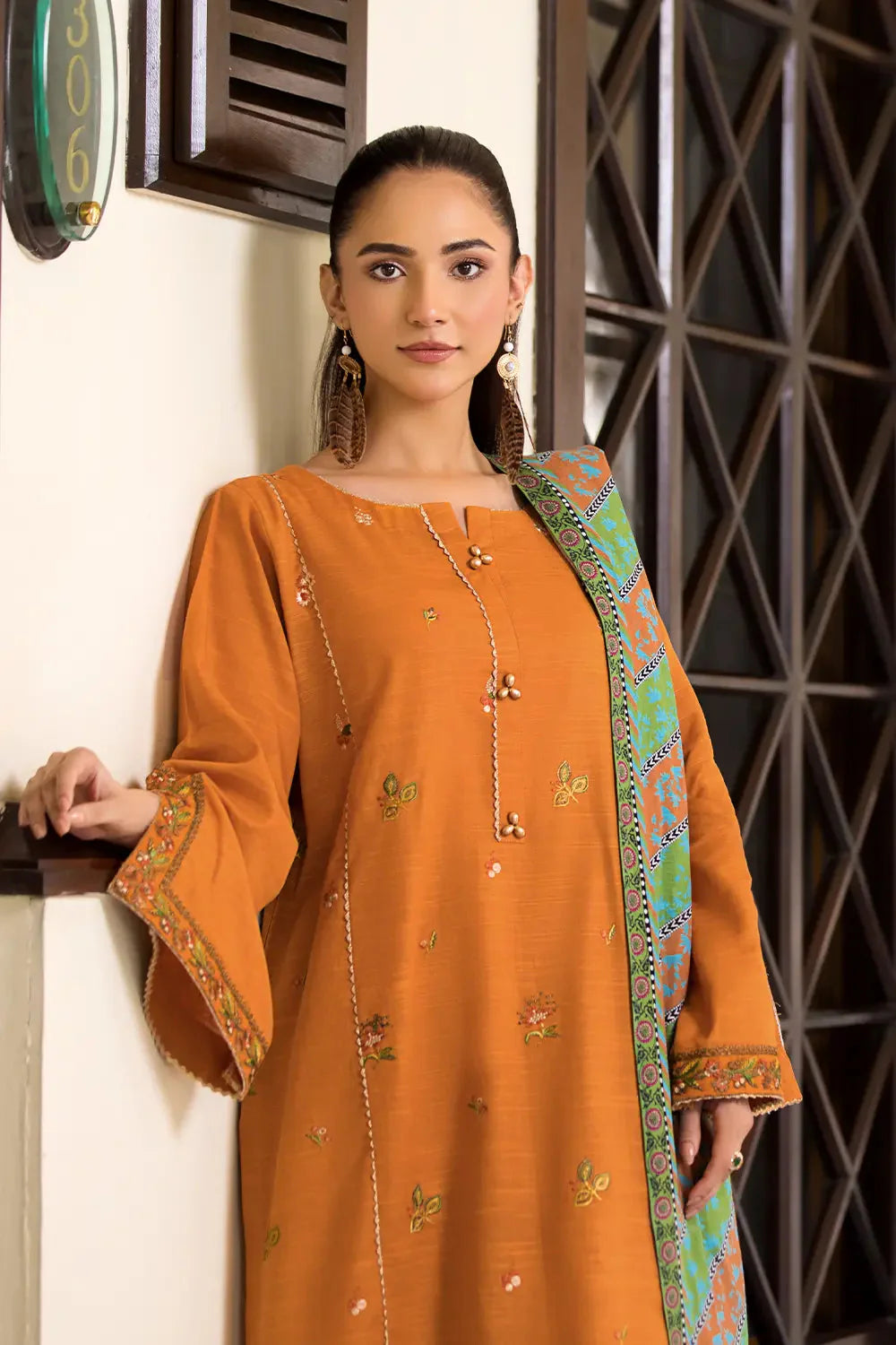 3PC Embroidered Unstitched Khaddar Suit KKE-2979 Embroidered KHAS STORES