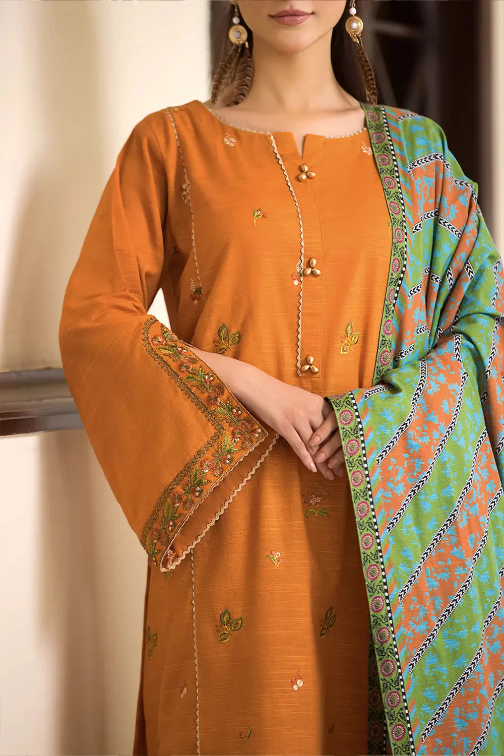 3PC Embroidered Unstitched Khaddar Suit KKE-2979 Embroidered KHAS STORES