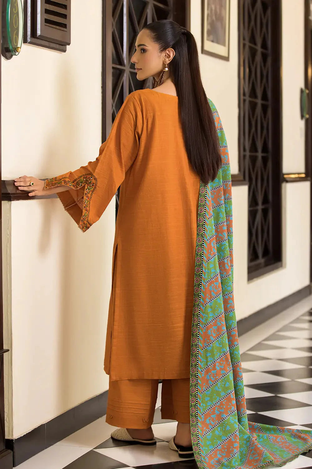 3PC Embroidered Unstitched Khaddar Suit KKE-2979 Embroidered KHAS STORES