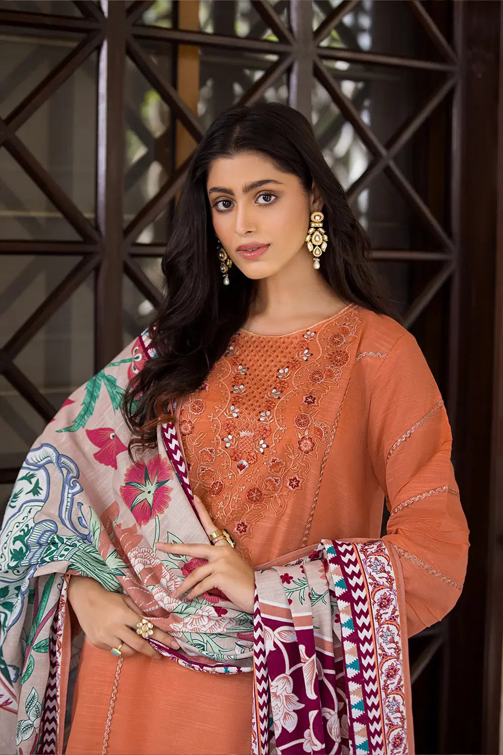 3PC Embroidered Unstitched Khaddar Suit KKE-2982 Embroidered KHAS STORES