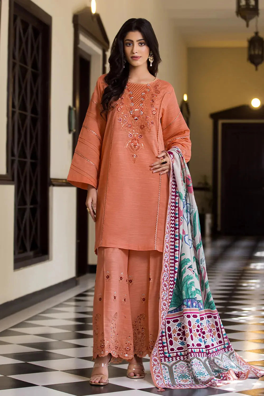 3PC Embroidered Unstitched Khaddar Suit KKE-2982 Embroidered KHAS STORES