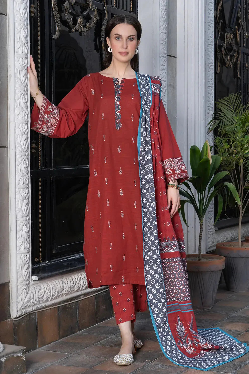 3PC Embroidered Unstitched Khaddar Suit KKE-2983 Embroidered KHAS STORES