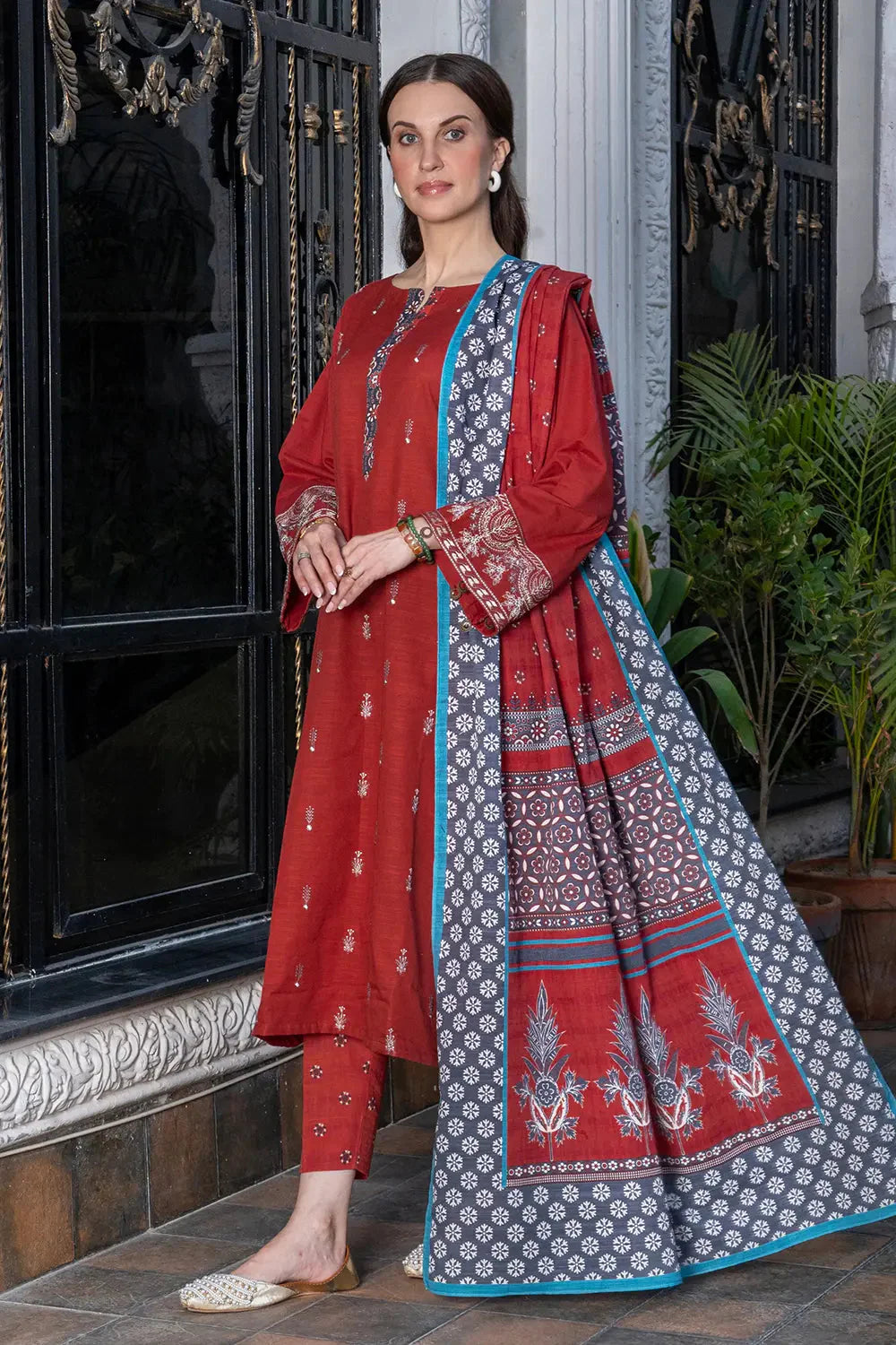 3PC Embroidered Unstitched Khaddar Suit KKE-2983 Embroidered KHAS STORES