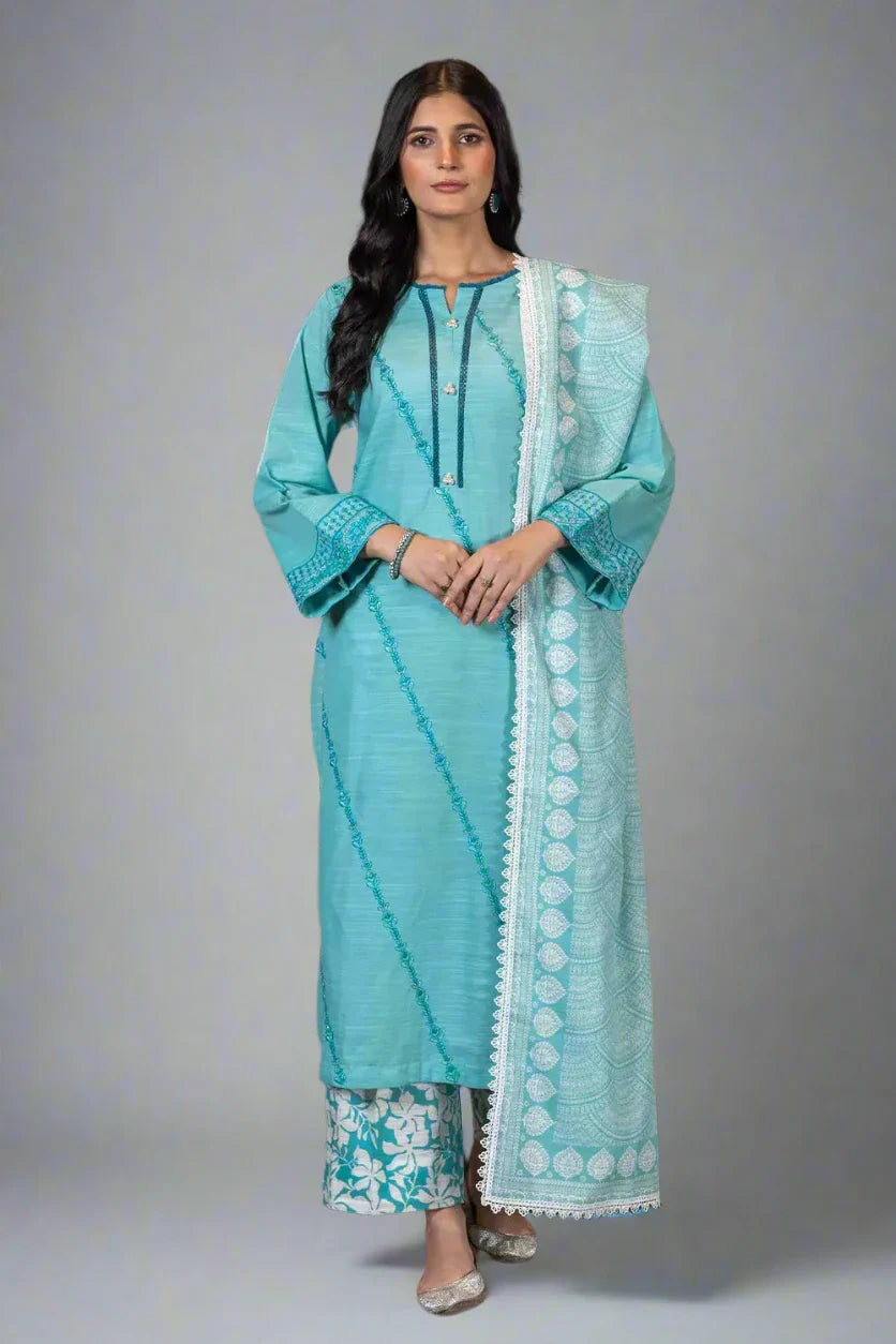 3PC Embroidered Unstitched Khaddar Suit KKE-2986 Embroidered KHAS STORES