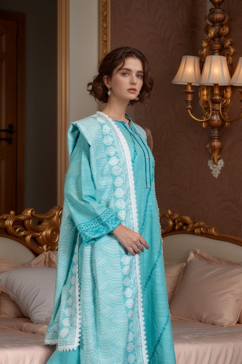 3PC Embroidered Unstitched Khaddar Suit KKE-2986 Embroidered KHAS STORES
