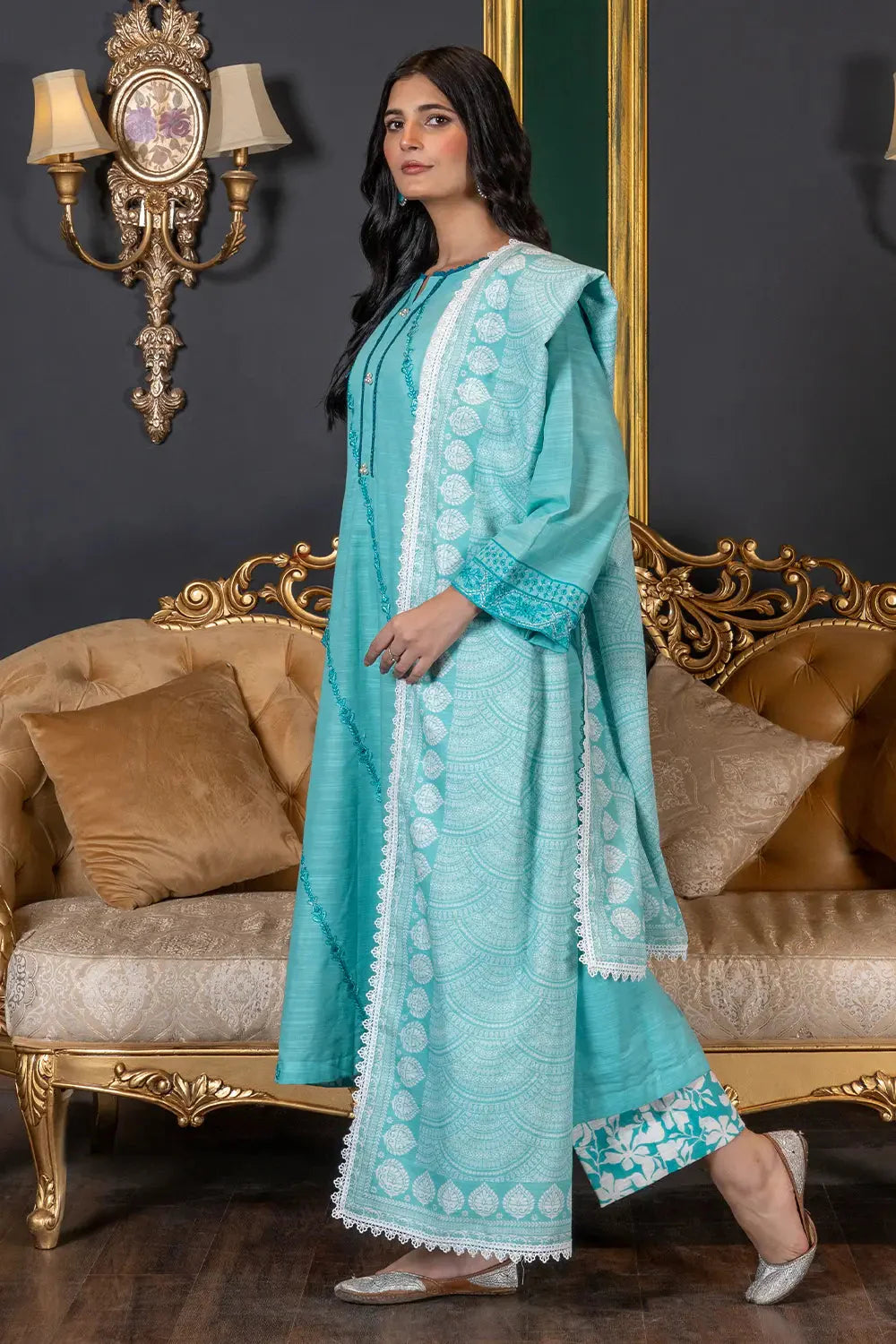 3PC Embroidered Unstitched Khaddar Suit KKE-2986 Embroidered KHAS STORES
