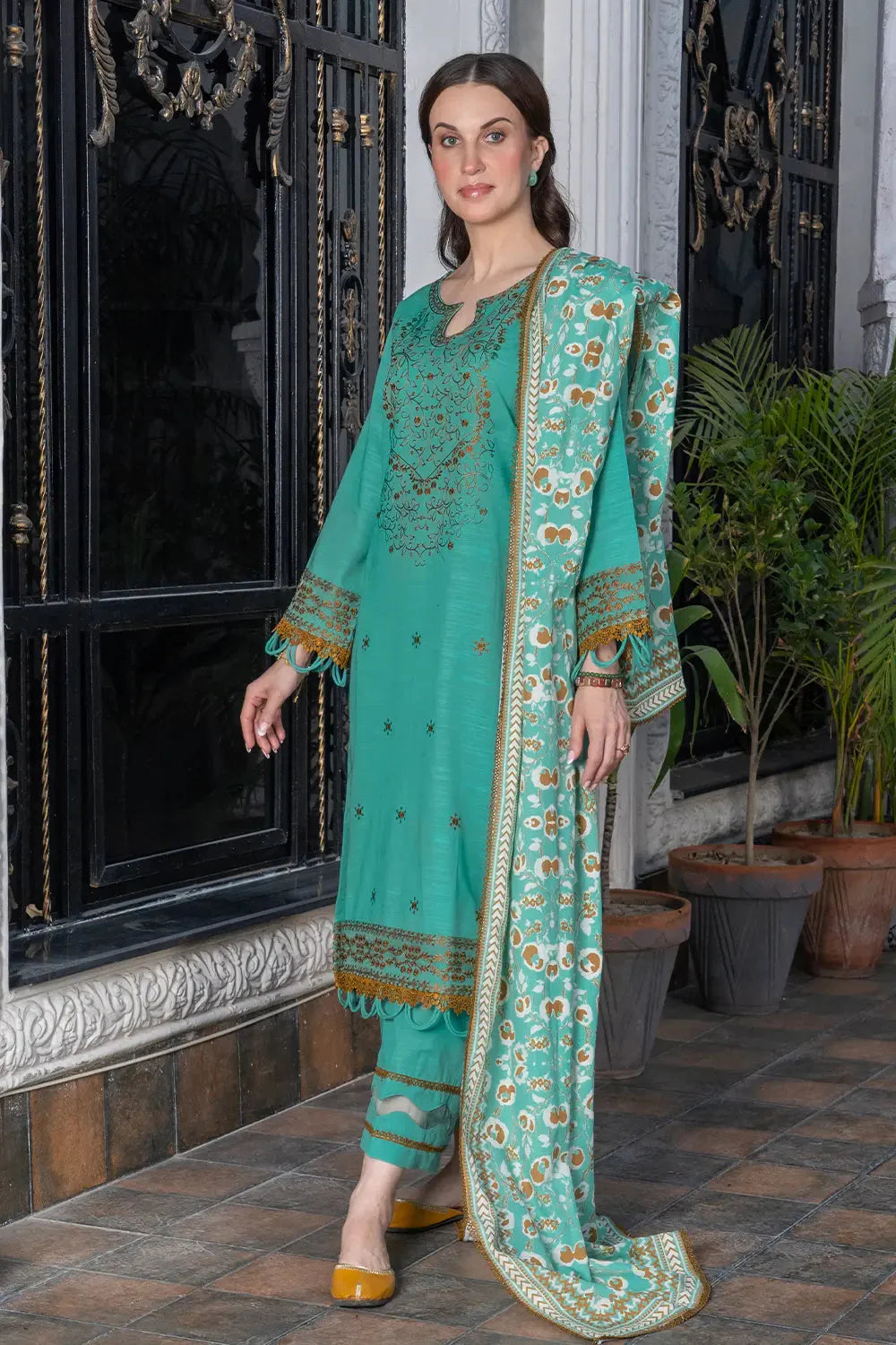 3PC Embroidered Unstitched Khaddar Suit KKHE-2919 Embroidered KHAS STORES