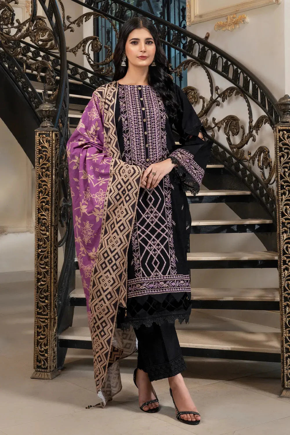 3PC Embroidered Unstitched Khaddar Suit KKHE-2921 Embroidered KHAS STORES