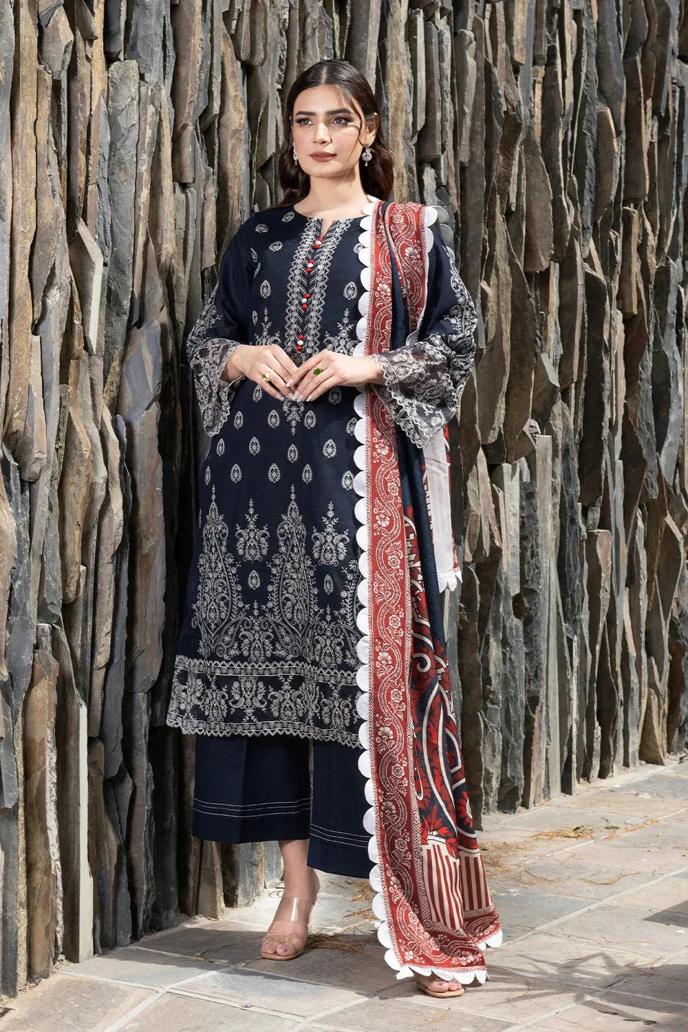 3PC Embroidered Unstitched Khaddar Suit KKHE-3599 Embroidered KHAS STORES