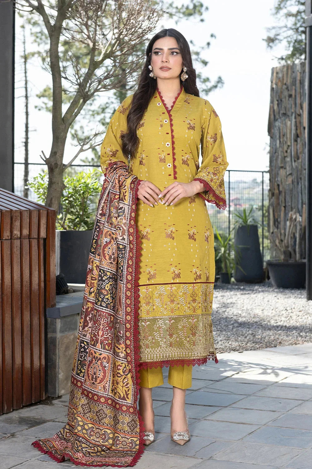 3PC Embroidered Unstitched Khaddar Suit KKHE-3603 Embroidered KHAS STORES