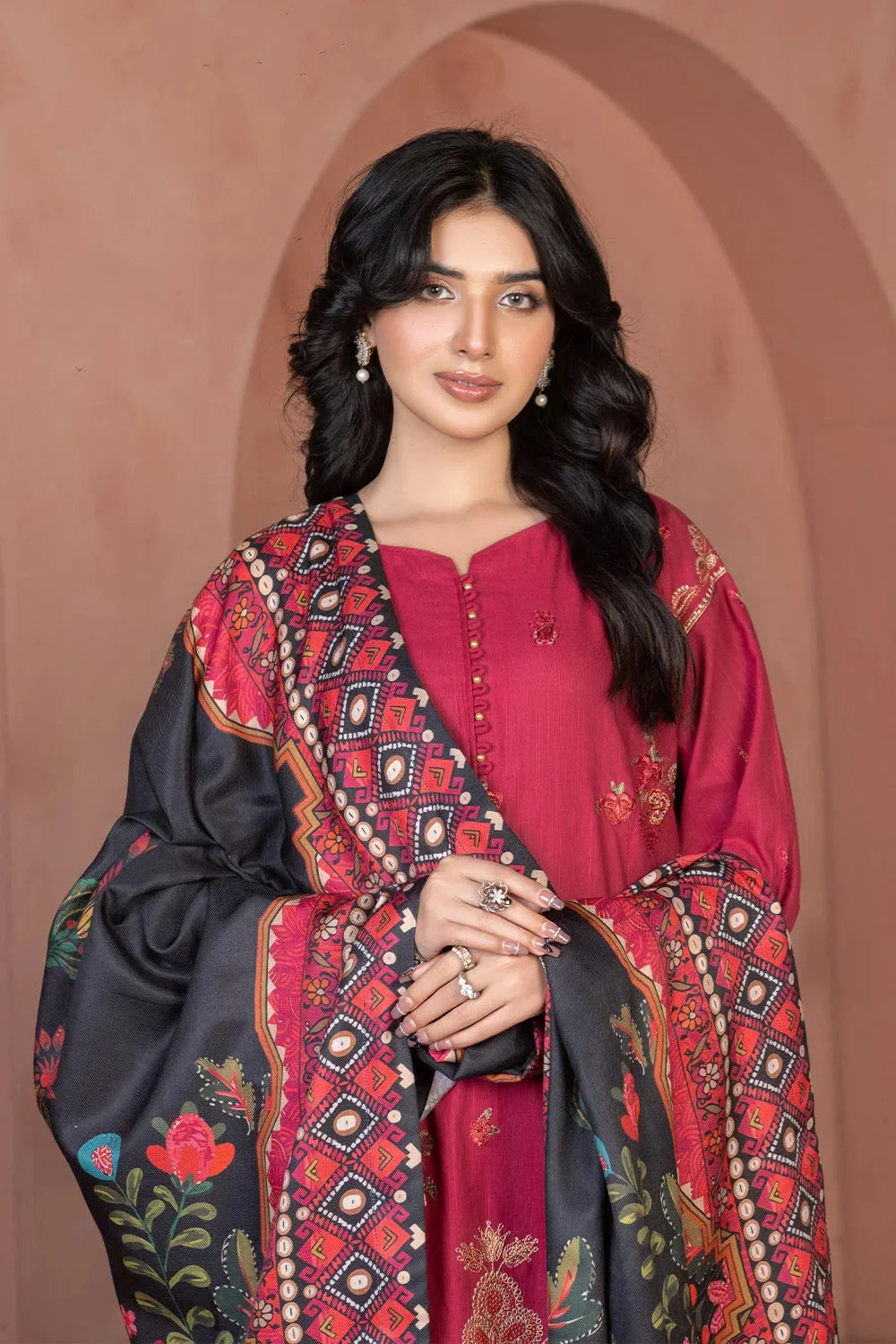 3PC Embroidered Unstitched Khaddar Suit KKHE-3634 Embroidered KHAS STORES