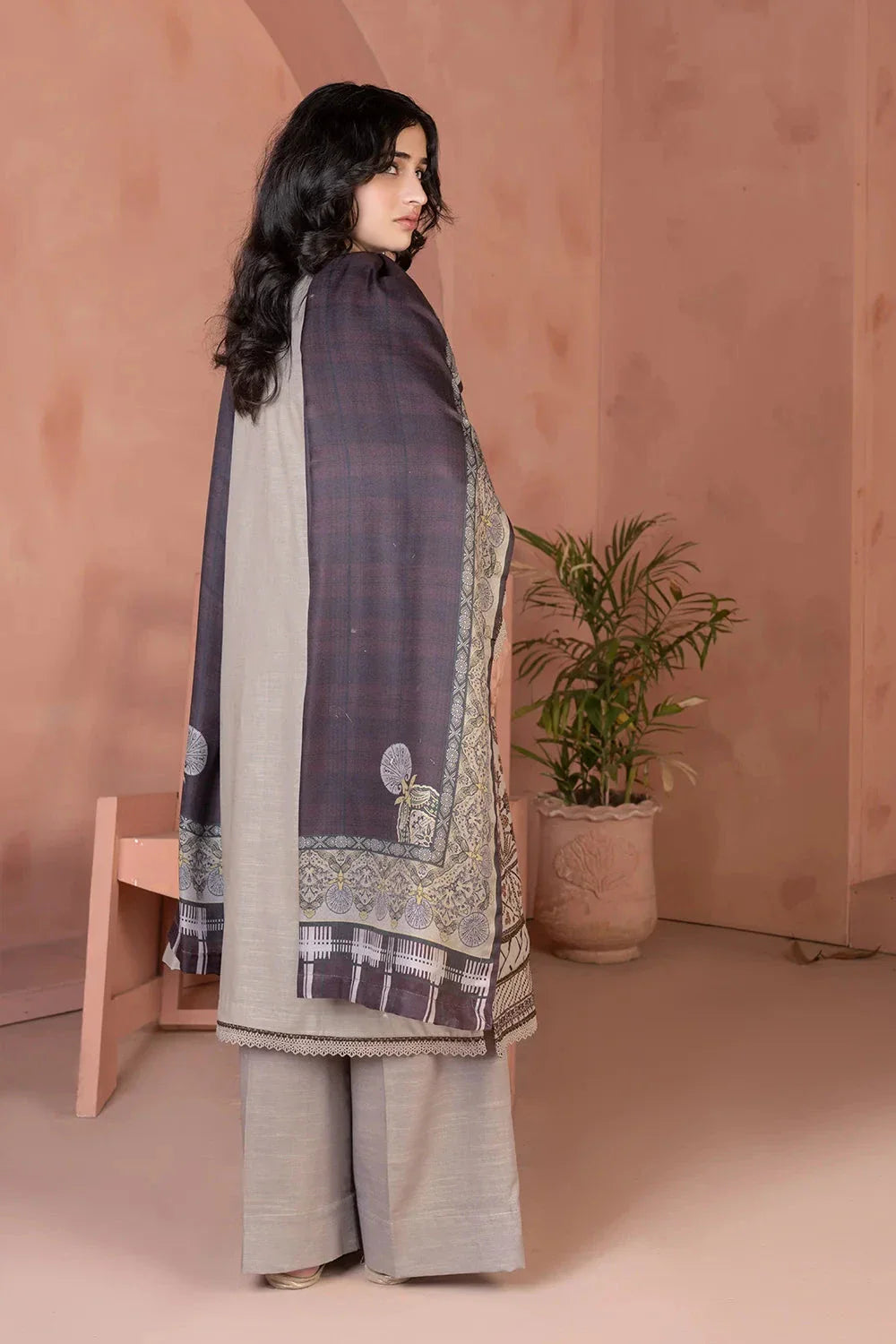 3PC Embroidered Unstitched Khaddar Suit KKHE-3635 Embroidered KHAS STORES