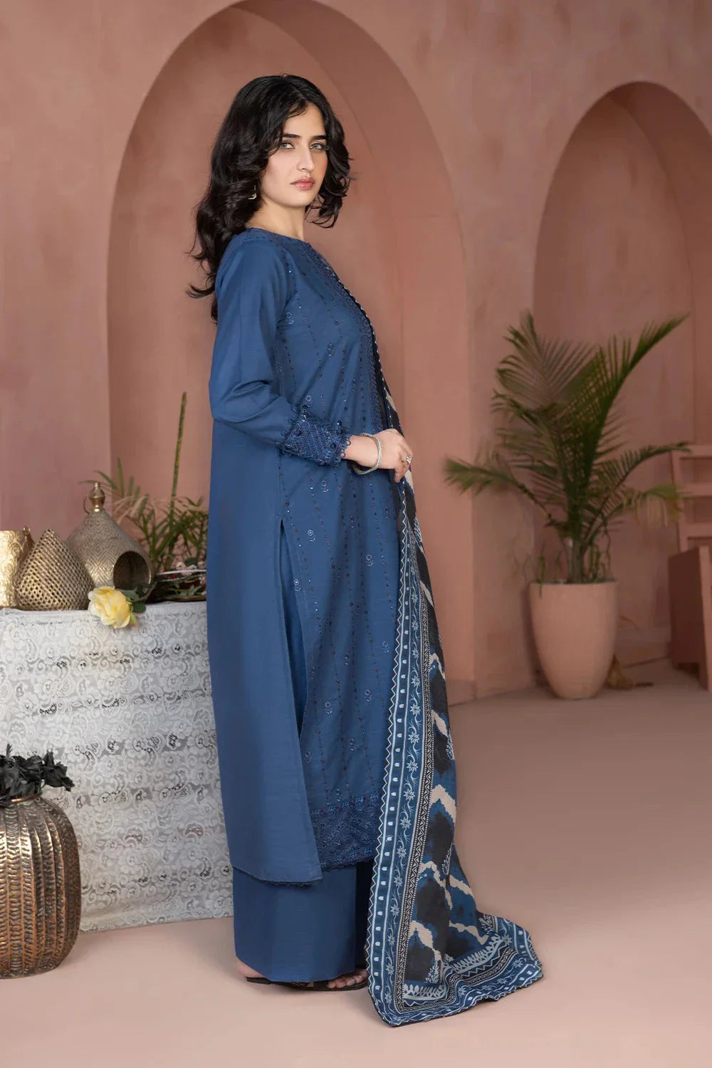 3PC Embroidered Unstitched Khaddar Suit KKHE-3637 Embroidered KHAS STORES