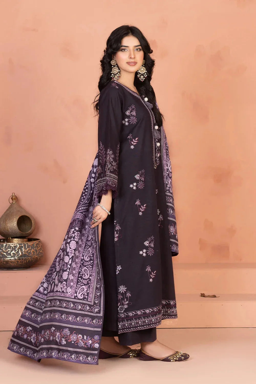 3PC Embroidered Unstitched Khaddar Suit KKHE-3638 Embroidered KHAS STORES