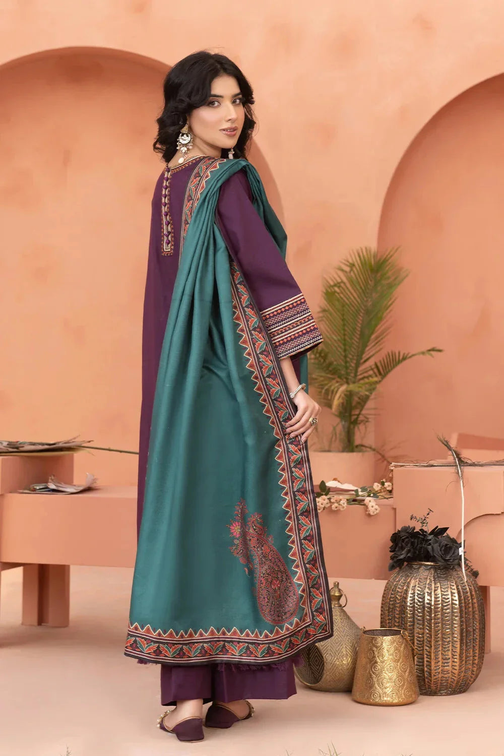 3PC Embroidered Unstitched Khaddar Suit KKHE-3661 Embroidered KHAS STORES