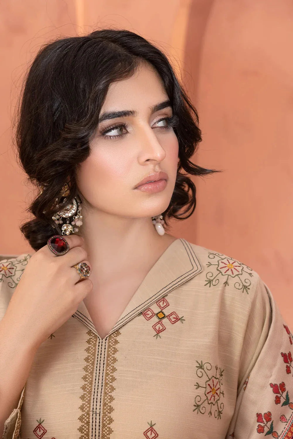 3PC Embroidered Unstitched Khaddar Suit KKHE-3662 Embroidered KHAS STORES