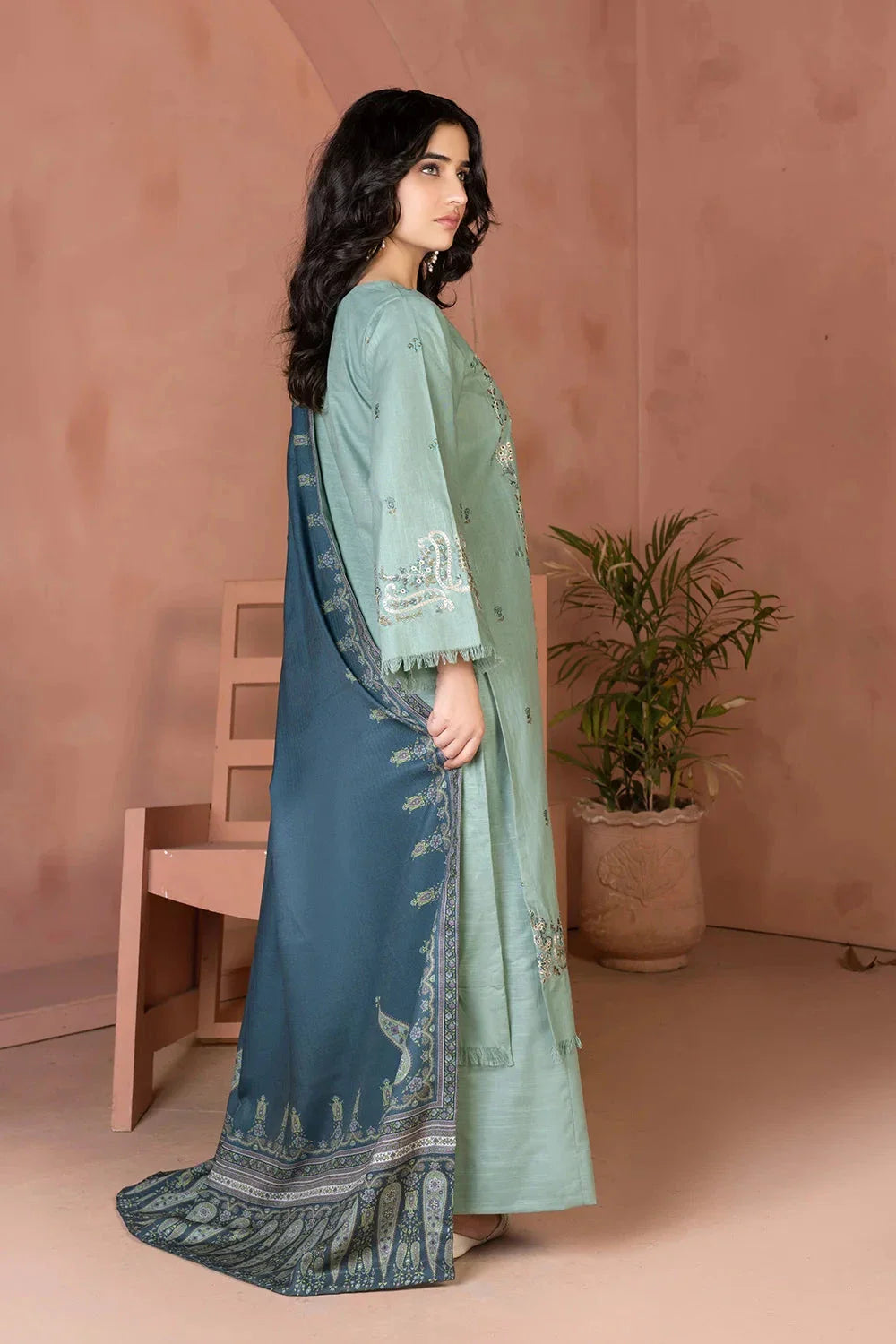 3PC Embroidered Unstitched Khaddar Suit KKHE-3663 Embroidered KHAS STORES