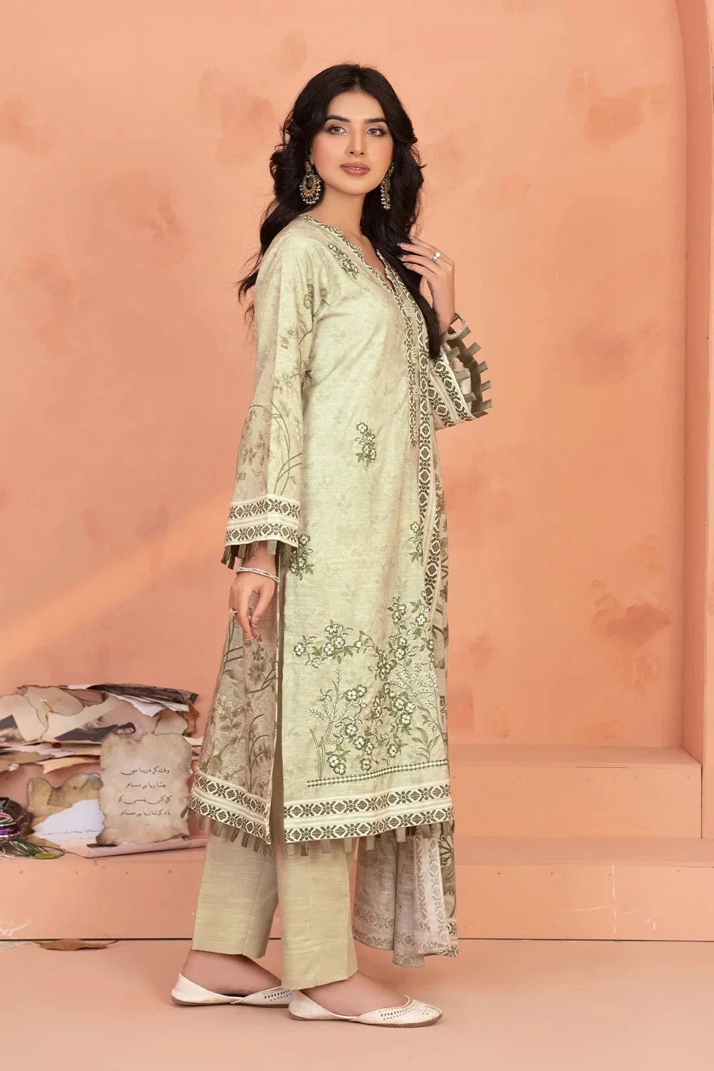3PC Embroidered Unstitched Khaddar Suit KKHE-3677 Embroidered KHAS STORES