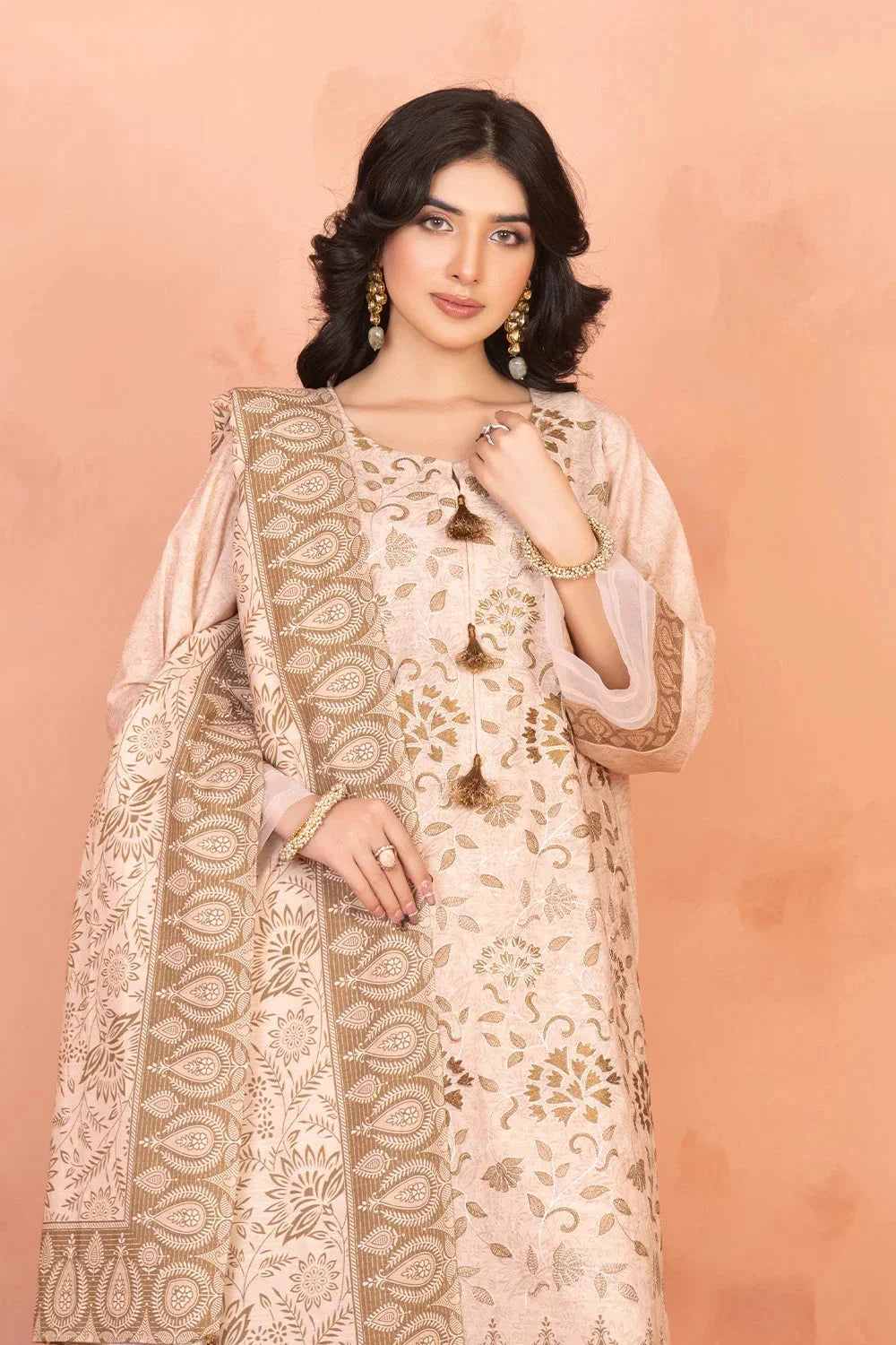 3PC Embroidered Unstitched Khaddar Suit KKHE-3679 Embroidered KHAS STORES