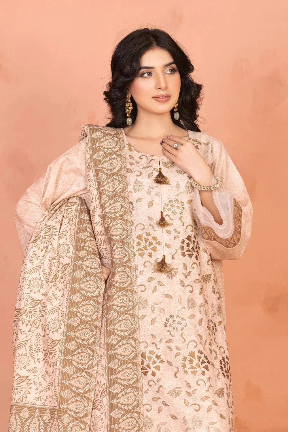 3PC Embroidered Unstitched Khaddar Suit KKHE-3679 Embroidered KHAS STORES