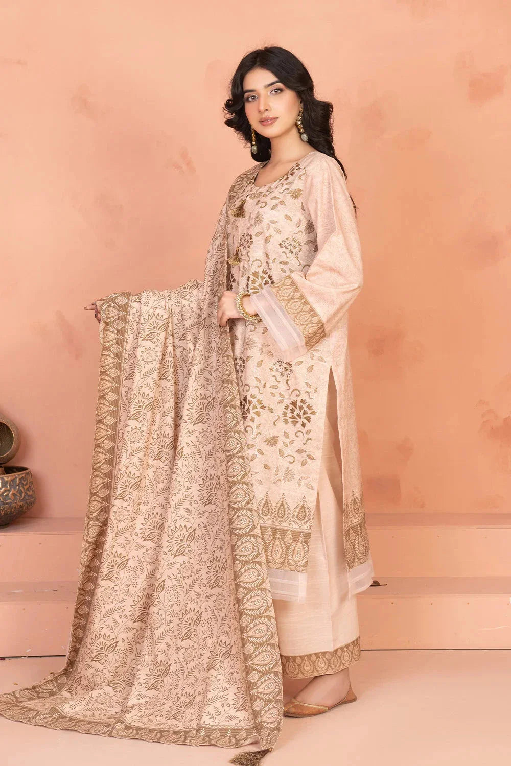 3PC Embroidered Unstitched Khaddar Suit KKHE-3679 Embroidered KHAS STORES