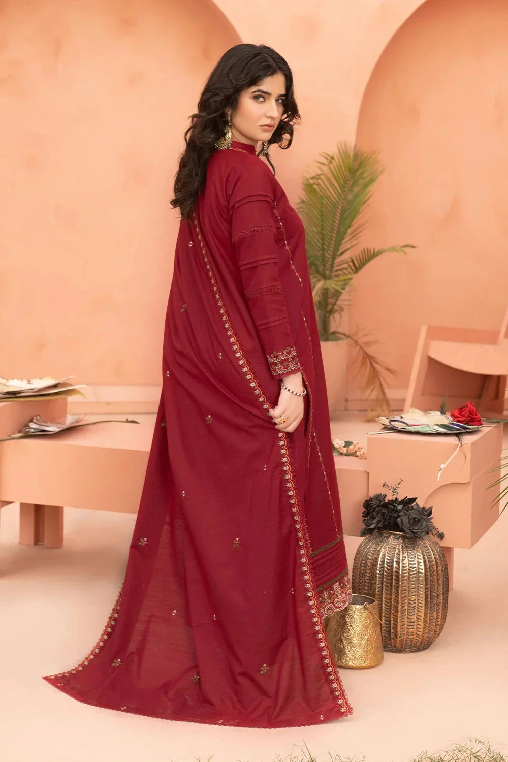 3PC Embroidered Unstitched Khaddar Suit KKHE-3695 Embroidered KHAS STORES