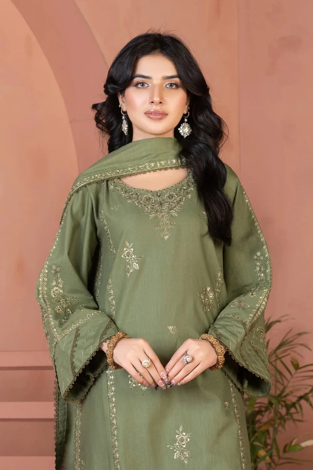 3PC Embroidered Unstitched Khaddar Suit KKHE-3696 Embroidered KHAS STORES