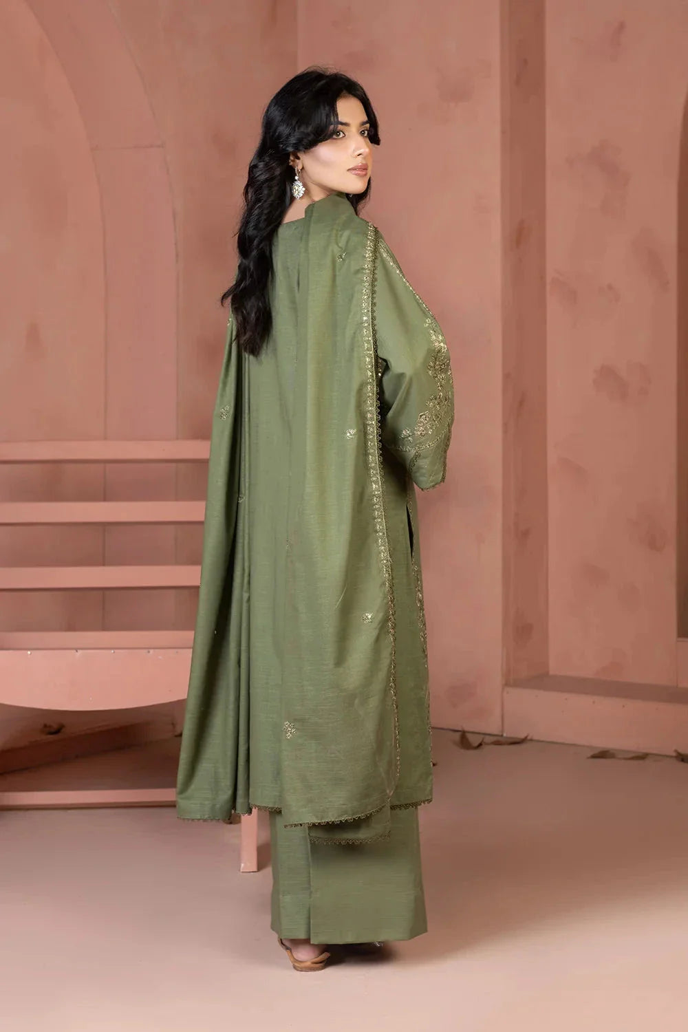 3PC Embroidered Unstitched Khaddar Suit KKHE-3696 Embroidered KHAS STORES