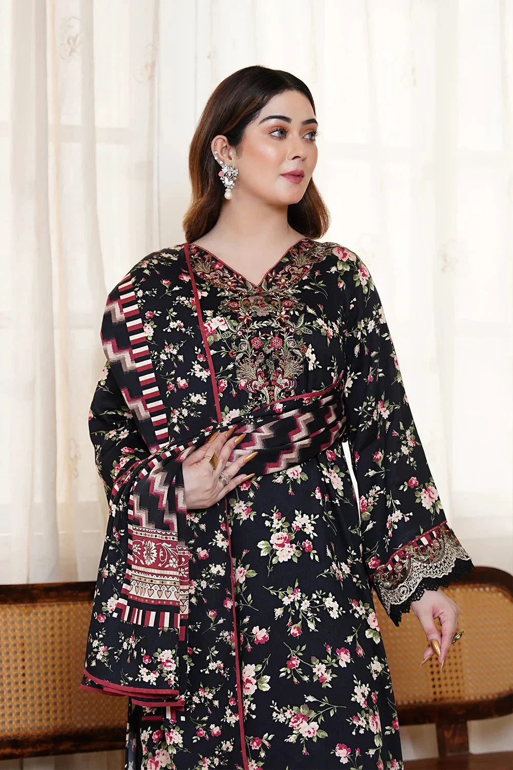 3PC Embroidered Unstitched Kotail Linen Suit KKTE-3605 Embroidered KHAS STORES