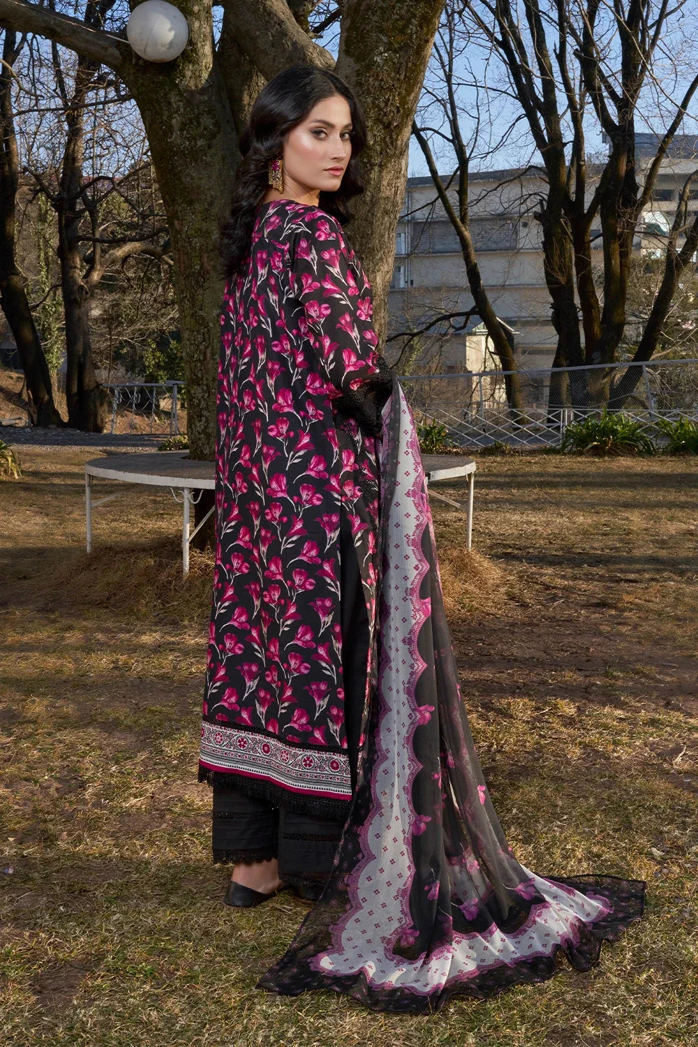 3PC Embroidered Unstitched Lawn Suit KC-3193 Embroidered KHAS STORES