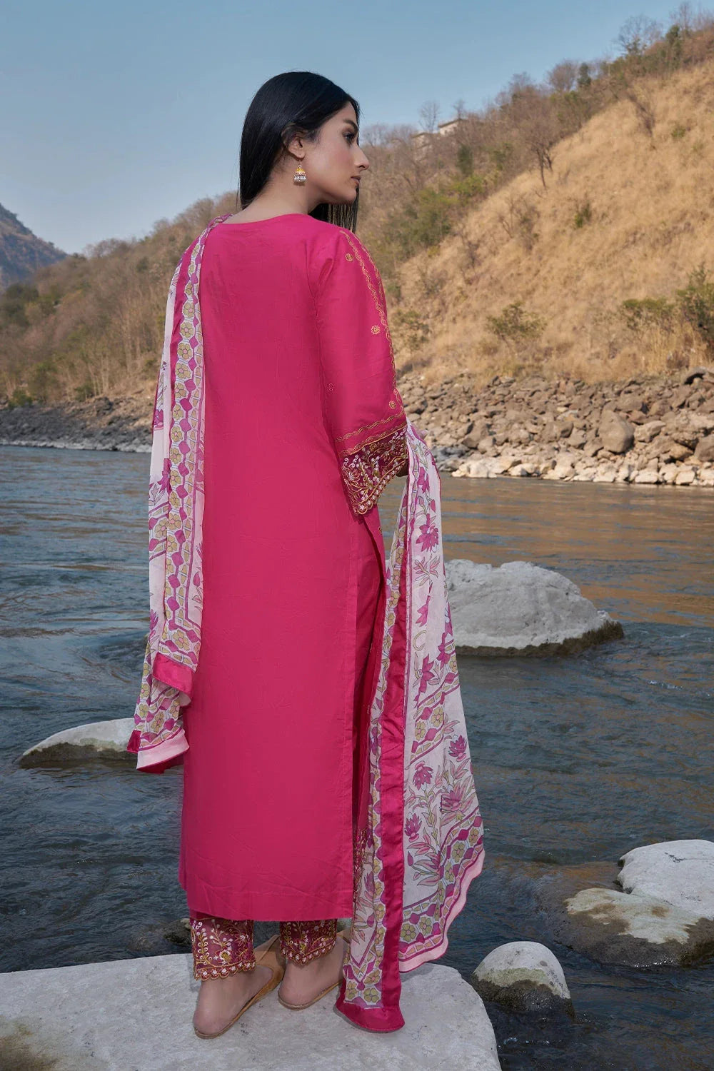 3PC Embroidered Unstitched Lawn Suit KCE-3168 Embroidered KHAS STORES