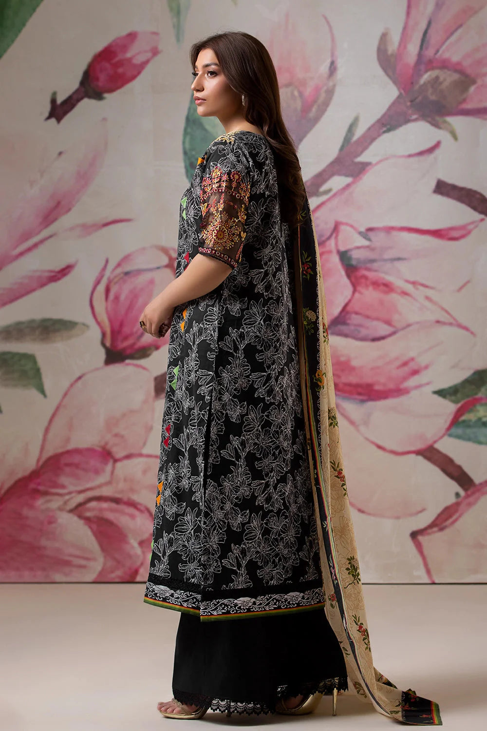 3PC Embroidered Unstitched Lawn Suit KL-2616 Embroidered KHAS STORES
