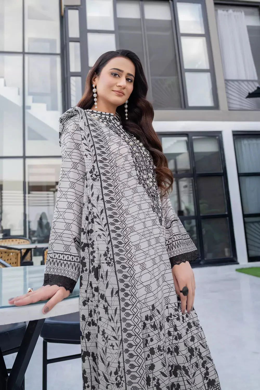 3PC Embroidered Unstitched Lawn Suit KL-2732 Embroidered KHAS STORES