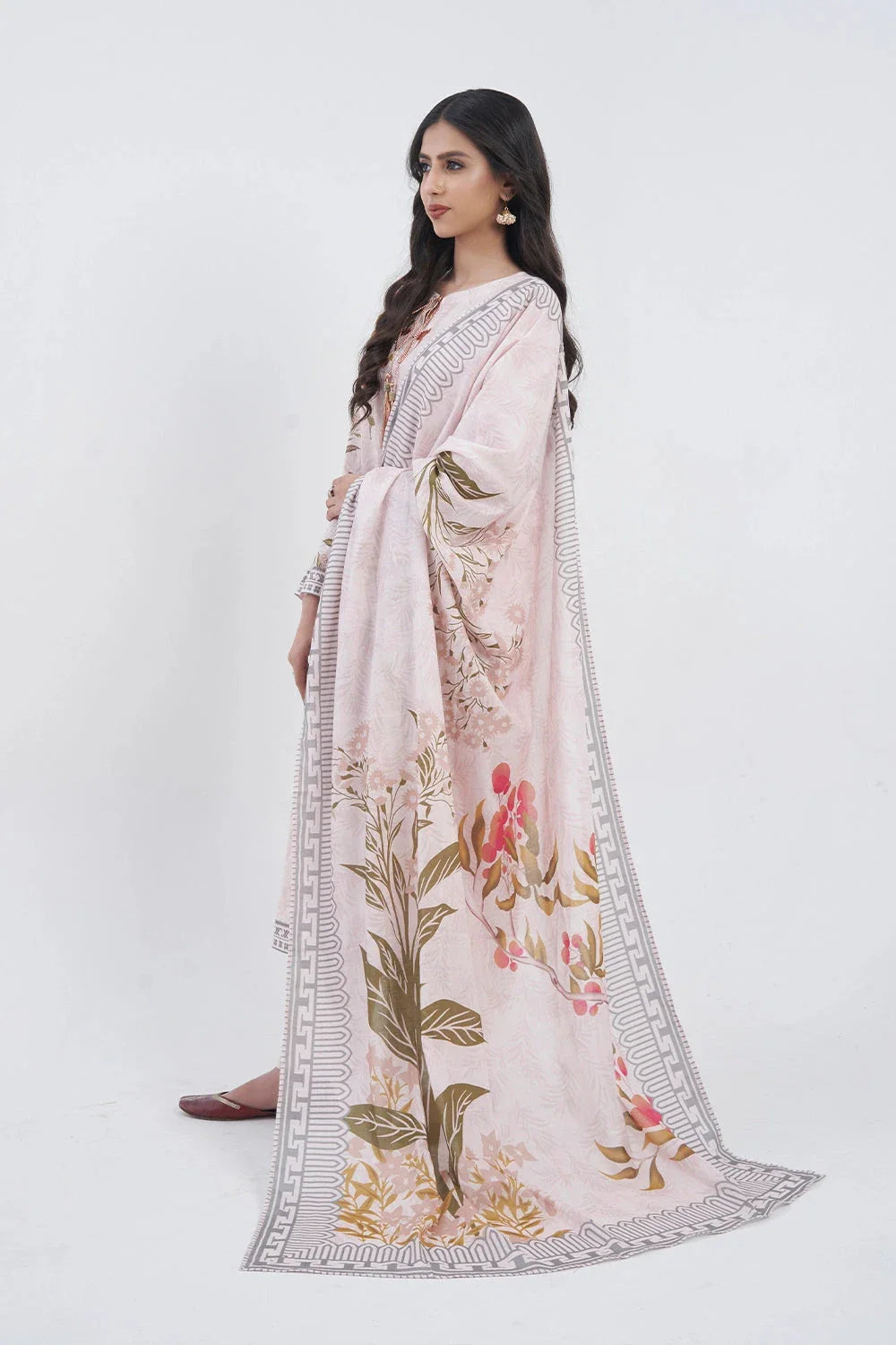 3PC Embroidered Unstitched Lawn Suit KL-3164 Embroidered KHAS STORES