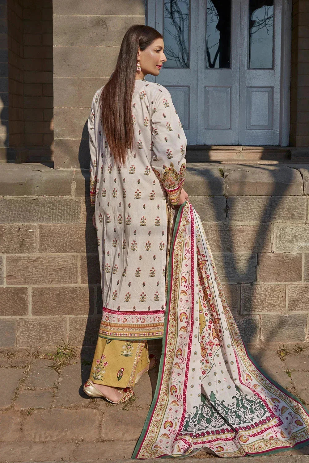 3PC Embroidered Unstitched Lawn Suit KL-3188 Embroidered KHAS STORES