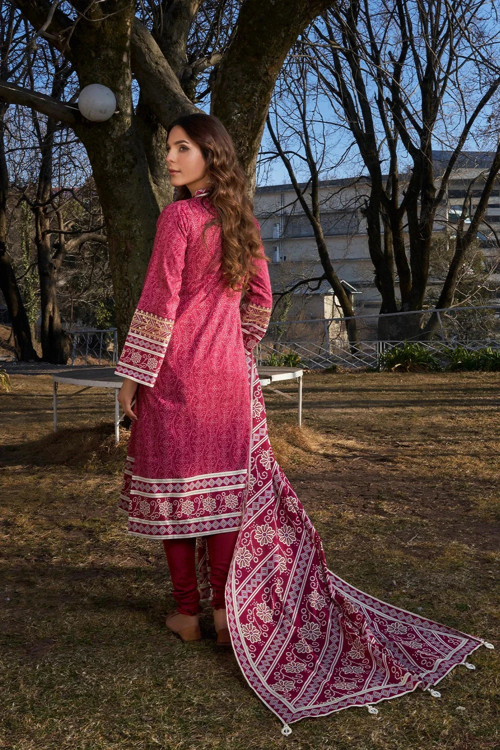 3PC Embroidered Unstitched Lawn Suit KL-3201 Embroidered KHAS STORES