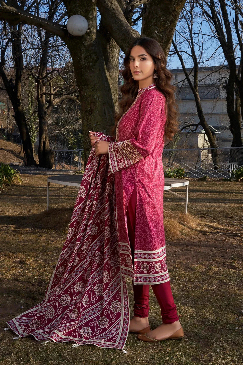 3PC Embroidered Unstitched Lawn Suit KL-3201 Embroidered KHAS STORES
