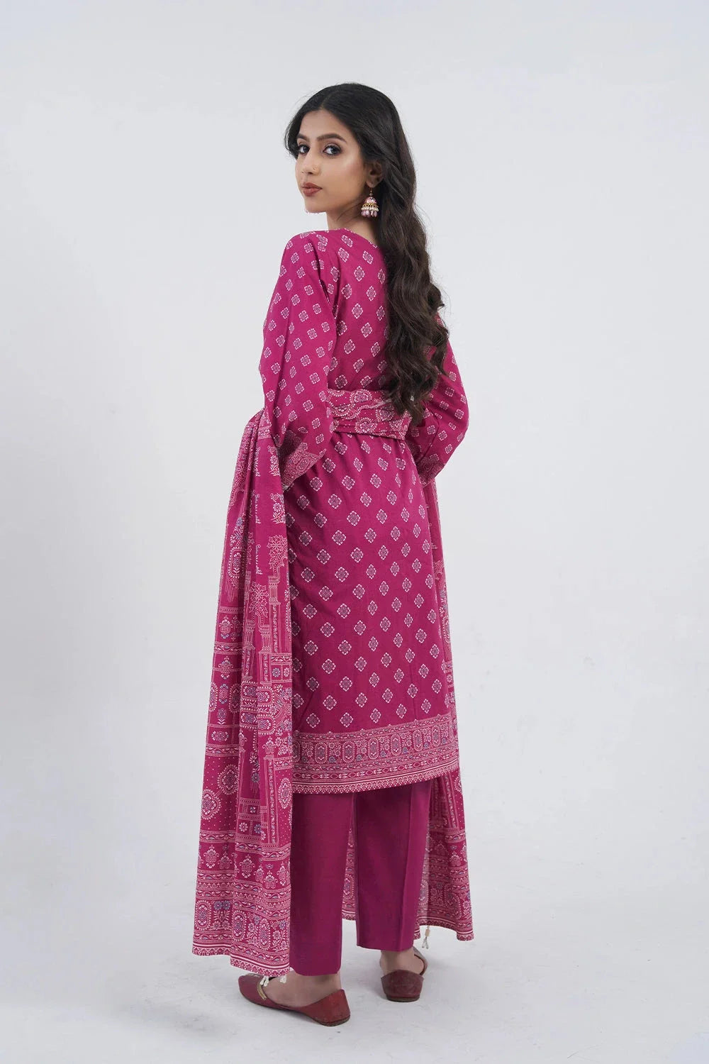 3PC Embroidered Unstitched Lawn Suit KL-3206 Embroidered KHAS STORES
