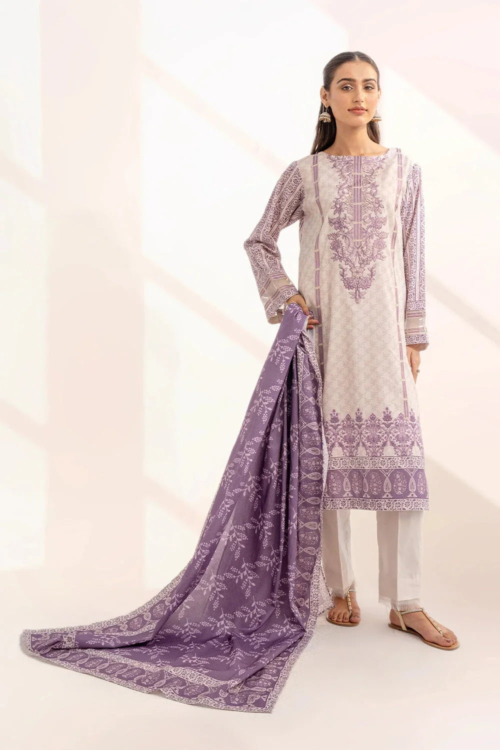3PC Embroidered Unstitched Lawn Suit KL-3315 Embroidered KHAS STORES