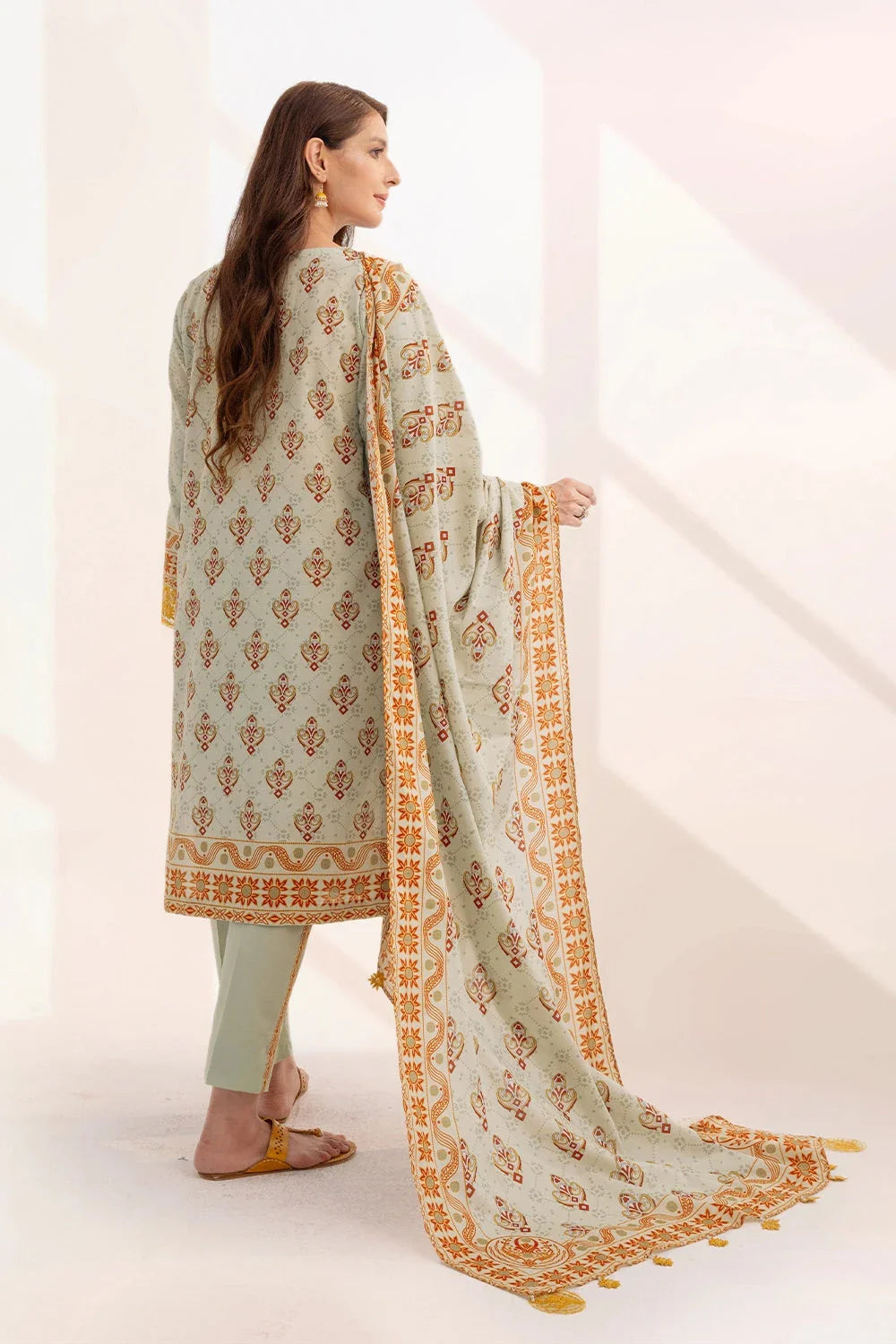 3PC Embroidered Unstitched Lawn Suit KL-3318 Embroidered KHAS STORES