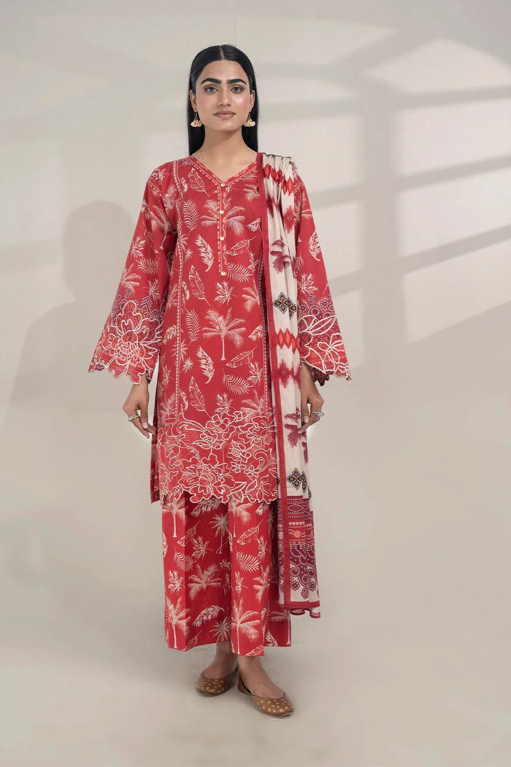 3PC Embroidered Unstitched Lawn Suit KL-3330 Embroidered KHAS STORES