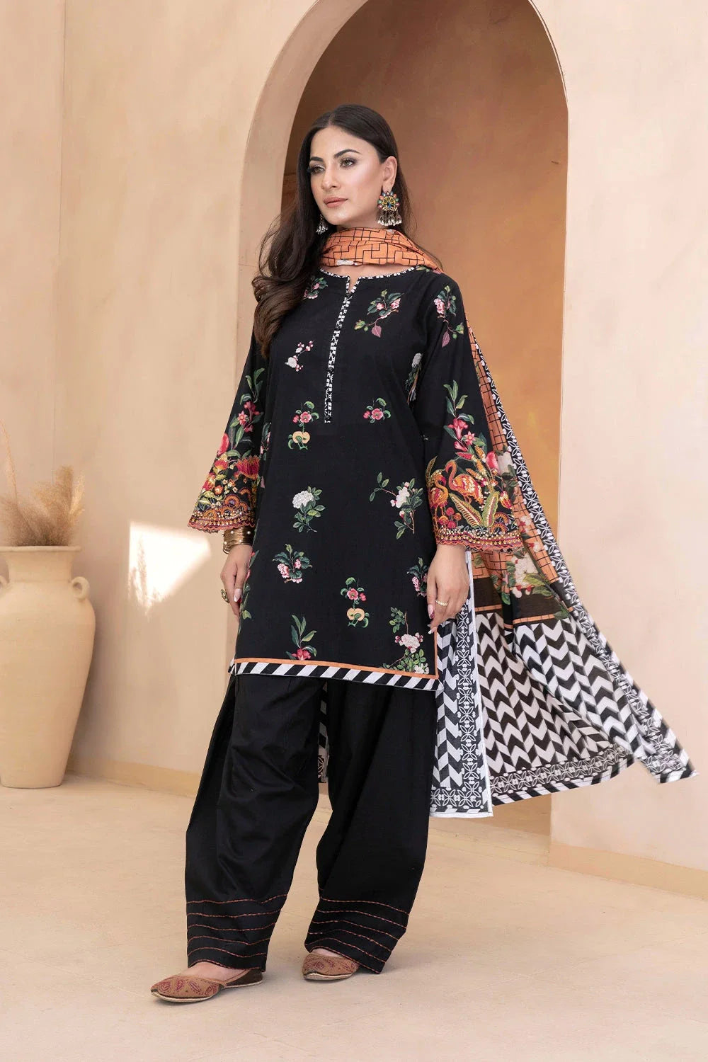 3PC Embroidered Unstitched Lawn Suit KL-3337 Embroidered KHAS STORES