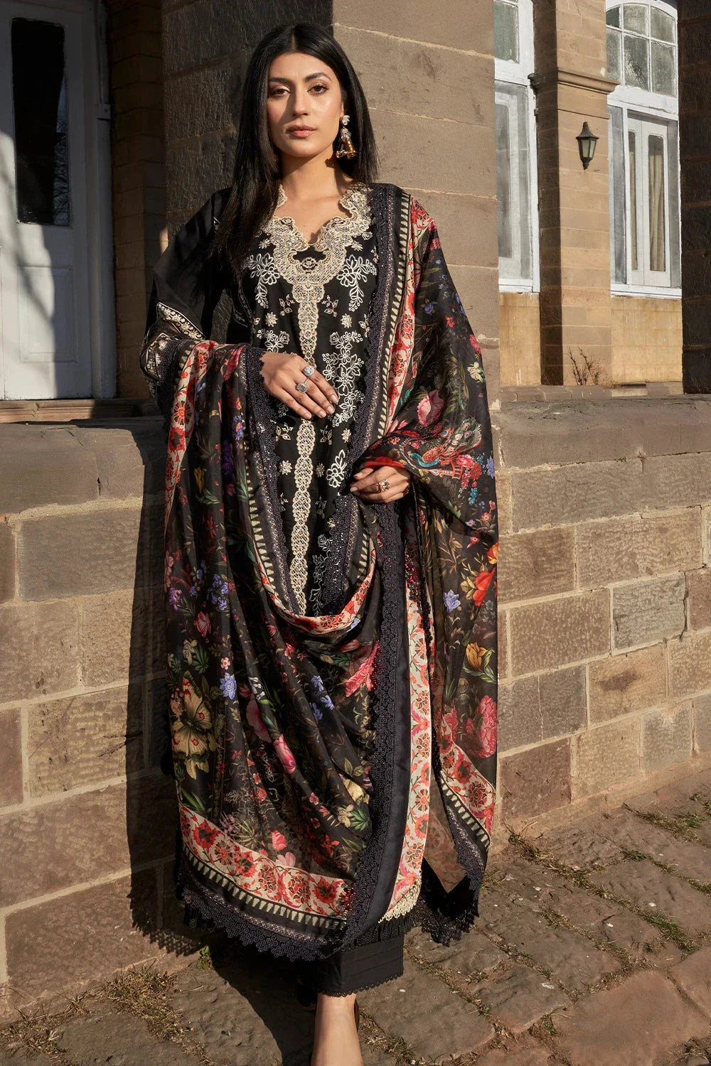 3PC Embroidered Unstitched Lawn Suit KSC-3144 Embroidered KHAS STORES