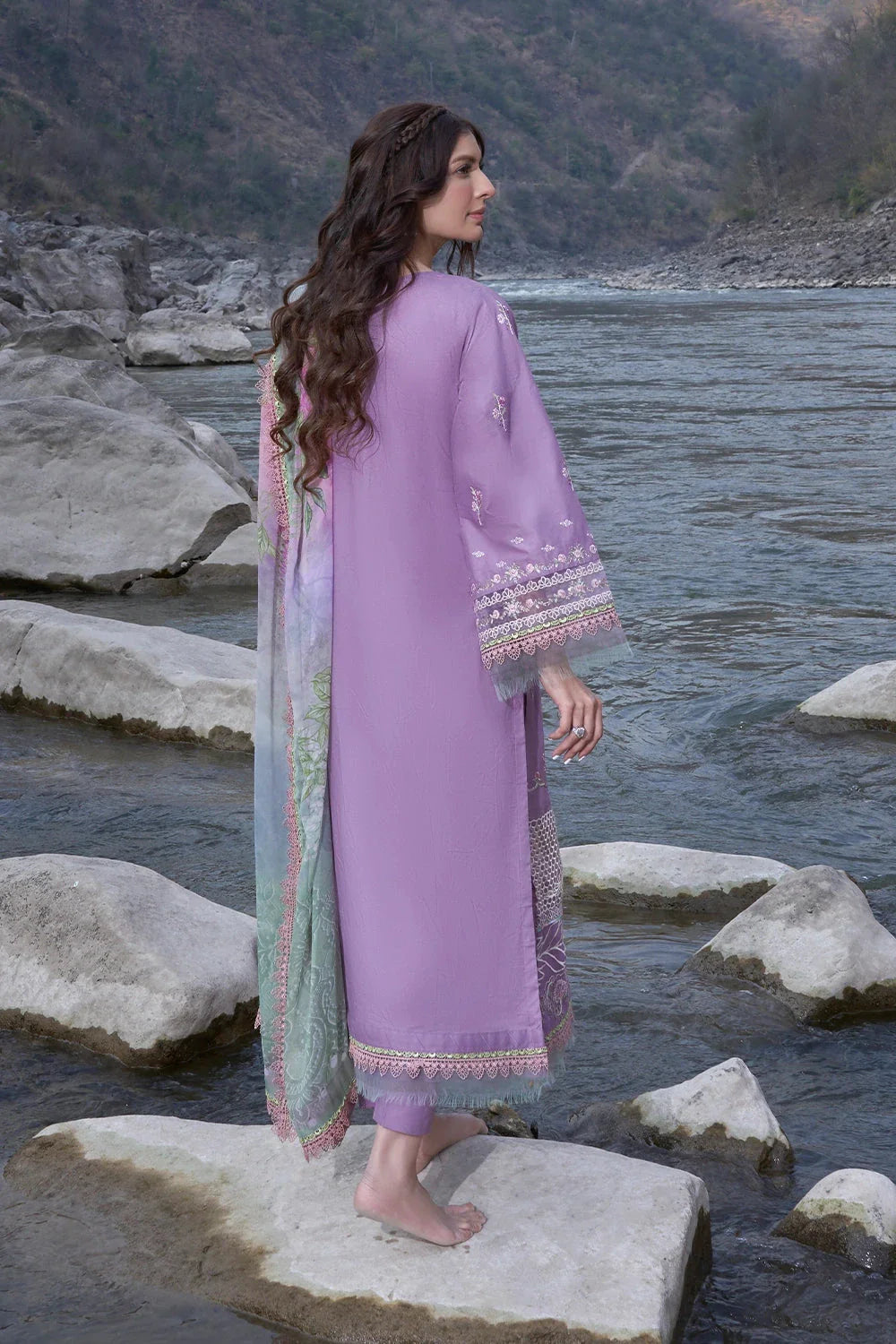 3PC Embroidered Unstitched Lawn Suit KSC-3150 Embroidered KHAS STORES