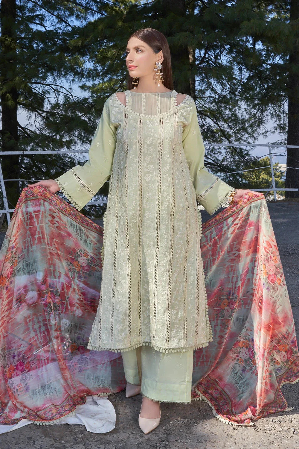3PC Embroidered Unstitched Lawn Suit KSC-3151 Embroidered KHAS STORES