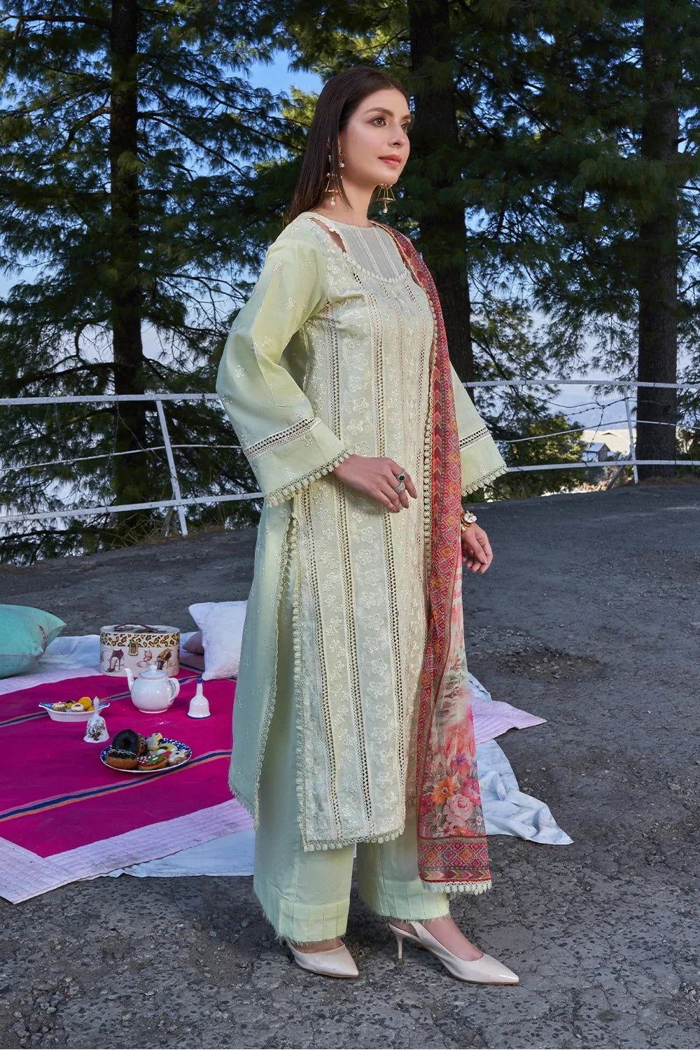 3PC Embroidered Unstitched Lawn Suit KSC-3151 Embroidered KHAS STORES