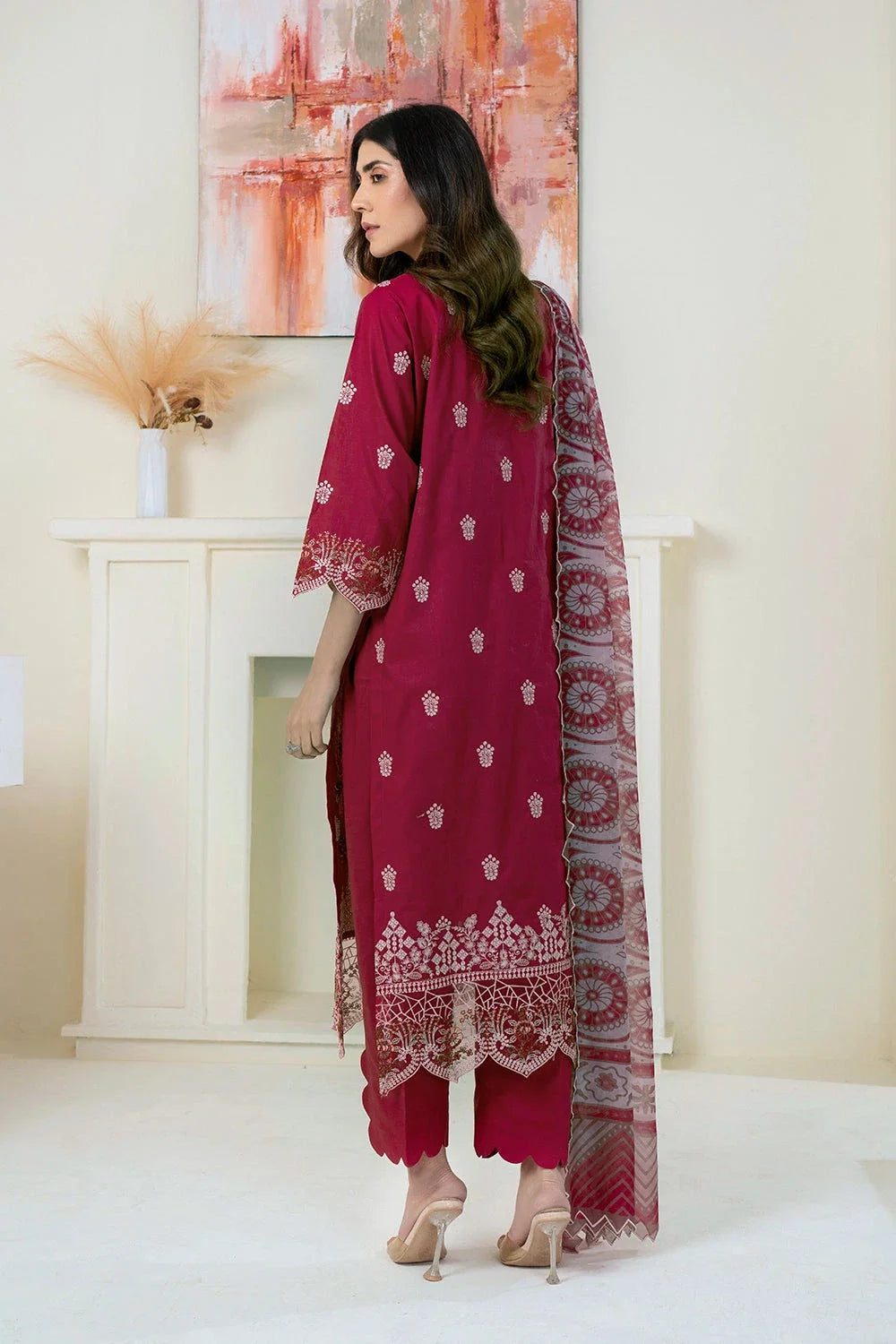 3PC Embroidered Unstitched Lawn Suit KSC-3369 Embroidered KHAS STORES