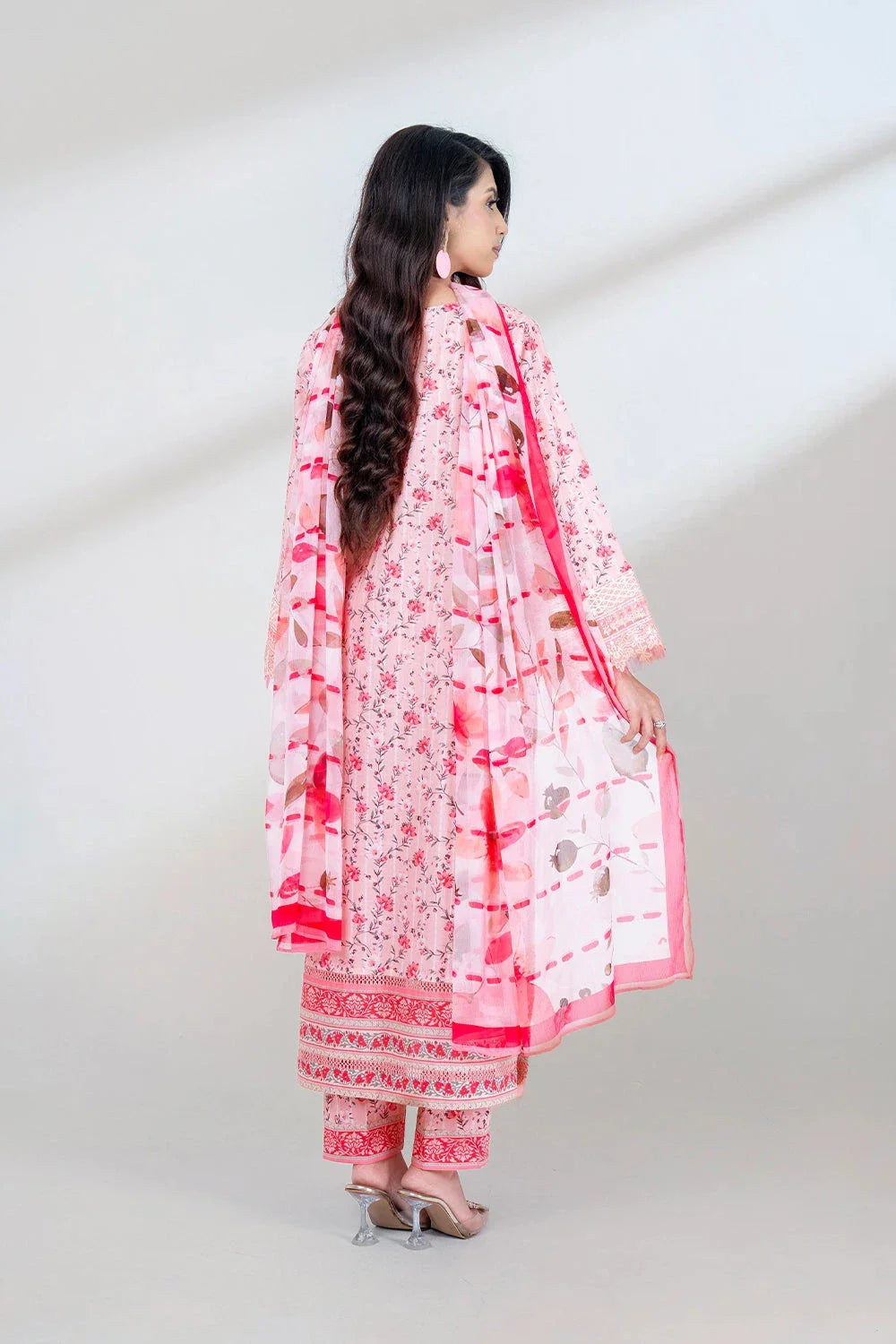 3PC Embroidered Unstitched Lawn Suit KSC-3434 Embroidered KHAS STORES