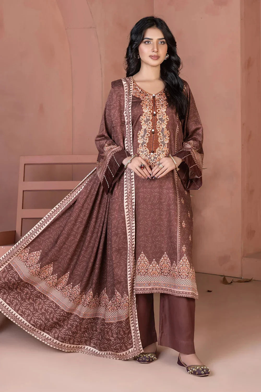 3PC Embroidered Unstitched Linen Suit KKTE-3702 Embroidered KHAS STORES