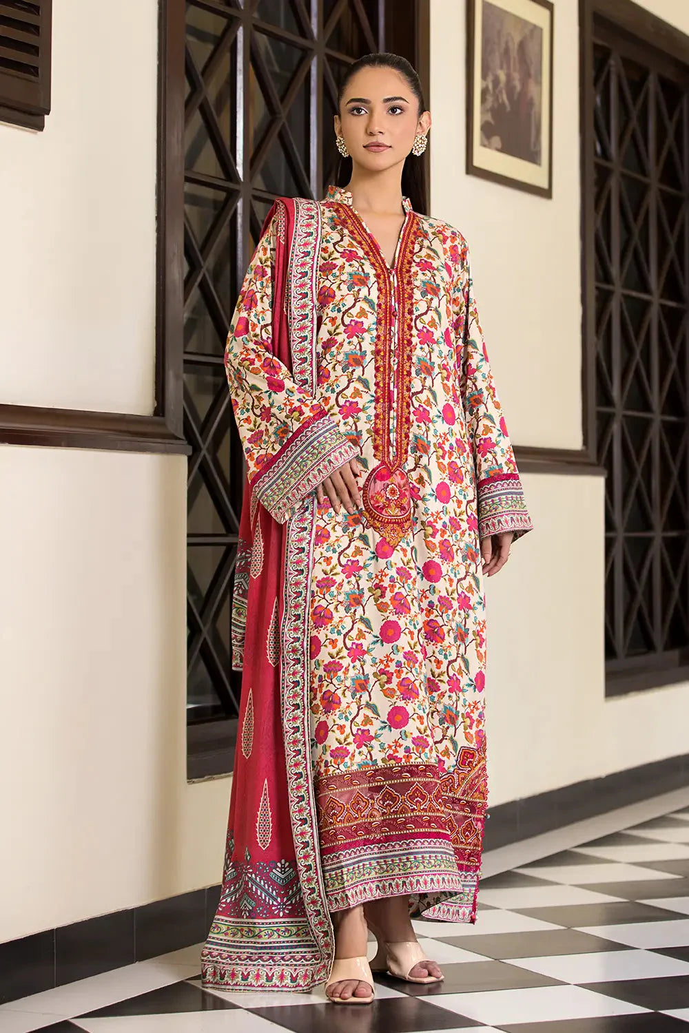 3PC Embroidered Unstitched Linen Suit KLE-2964 Embroidered KHAS STORES